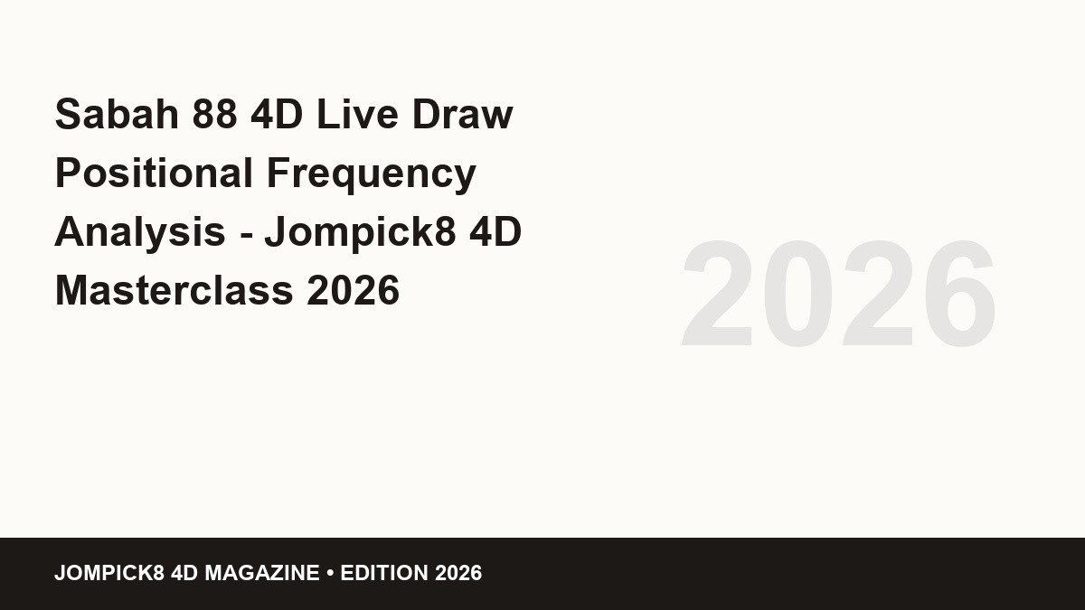 sabah 88 4d live draw positional frequency analysis - Sabah 88 4D Live Draw Positional Frequency Analysis